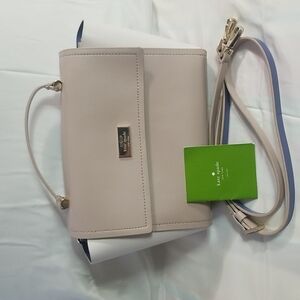 KATE SPADE NEY YORK TWO-TONE CROSSBODY BAG TAUPE/CREAM